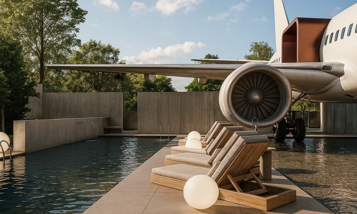 Un avion Boeing 737 devine hotel de lux în Râșnov. Proiect unic în România + Imagini virale