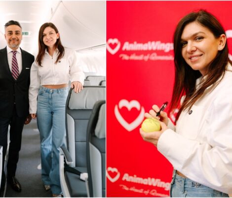 Simona Halep a semnat cu compania aeriană românească AnimaWings